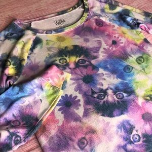 Girls Rainbow Cat Sweater